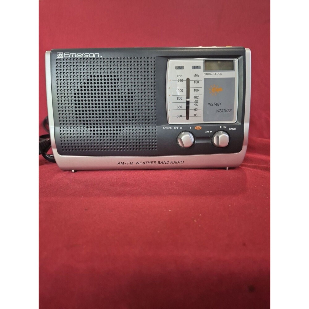 Emerson AM/FM/Weather Band Portable Radio Model RP6251 - Tested and Working